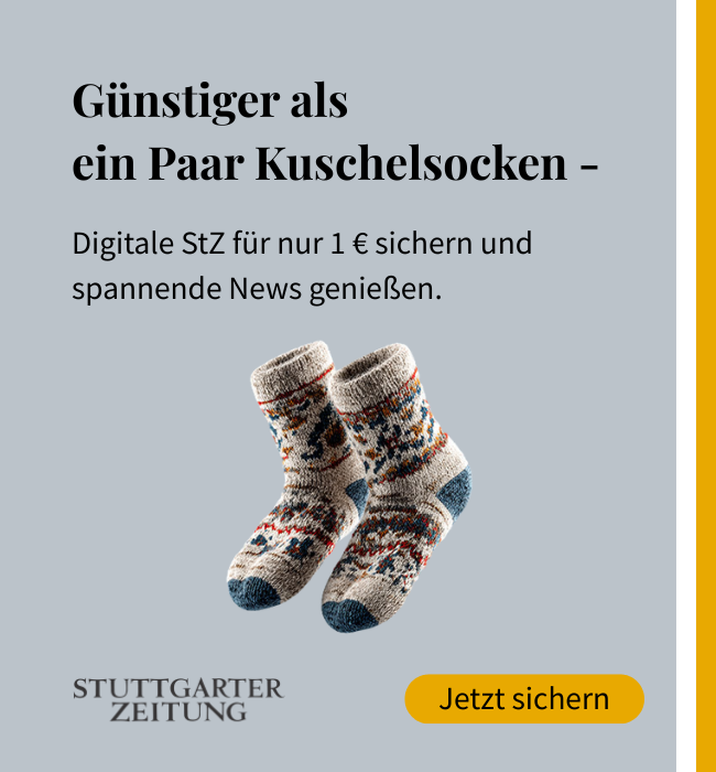 Günstiger als ein Paar Kuschelsocken. Digitale StZ für nur 1 € testen.